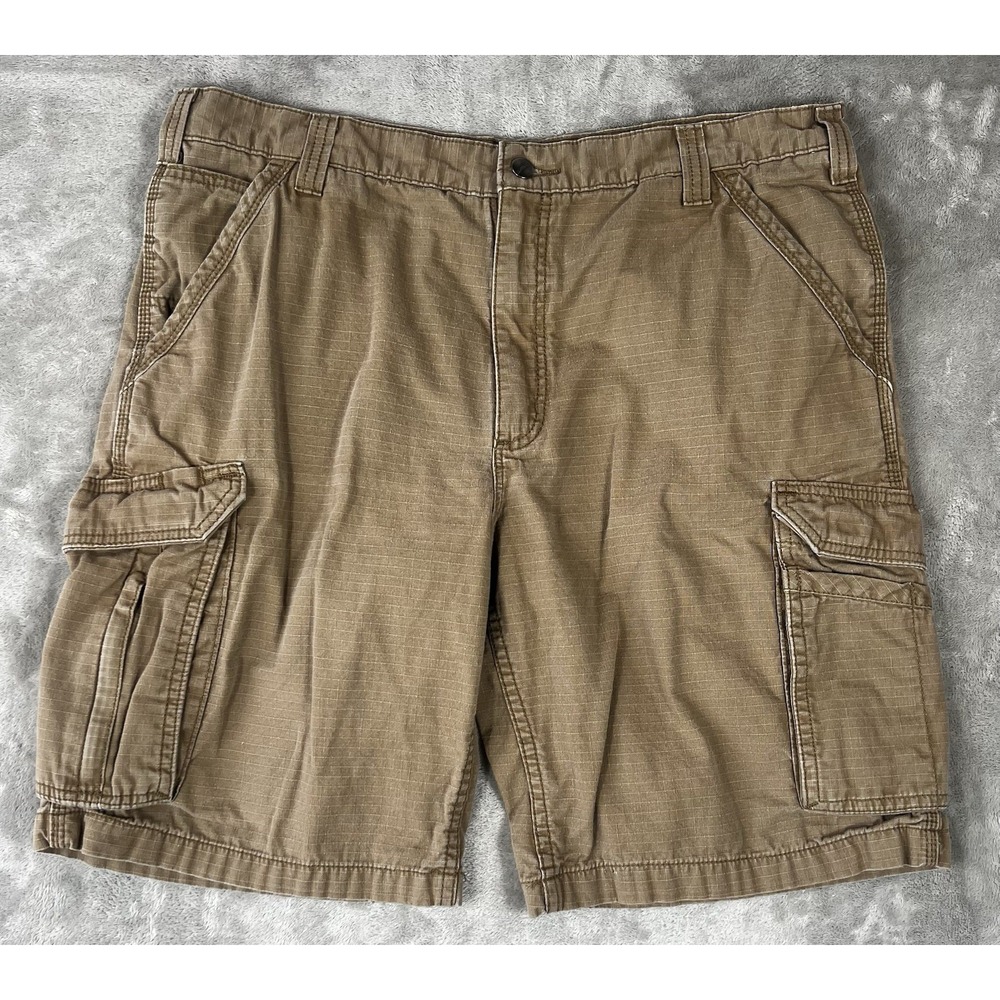 Carhartt Force Relaxed Fit Cargo Work Shorts Men's Size 38 brown 10"‎ Inseam